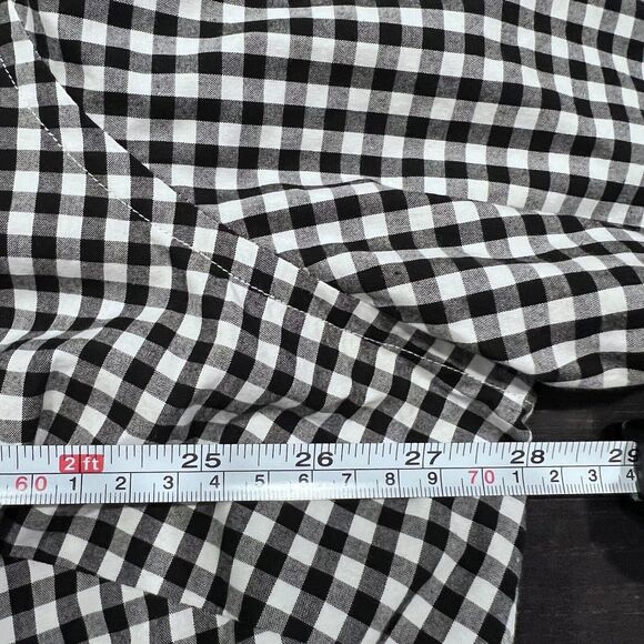 Lauren Ralph‎ Lauren Womens Plus 3X Black White Gingham Button Up Shirt Blouse - Picture 14 of 15